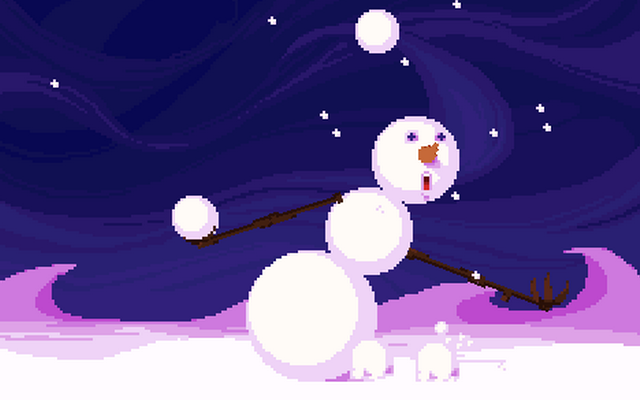 Screenshot of "Snowball juggling Olympio"