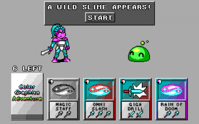 Screenshot of "Color Graphics Adventure"
