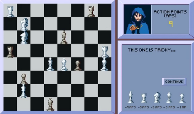 Screenshot of "Moveless Chess"