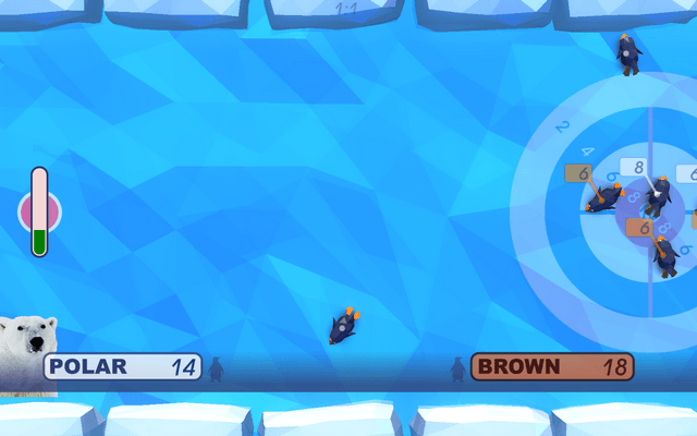 Screenshot of "Polar Olympics. Curling"