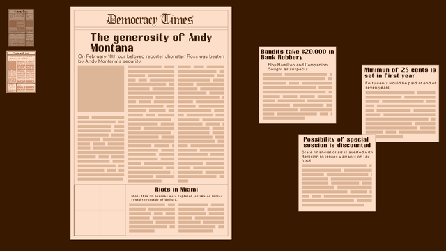 Screenshot of "The Democracy Times"