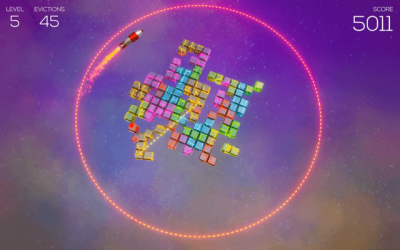 Screenshot of "Zero-G Nuclear Space Tetris"