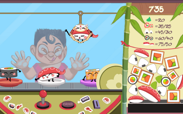 Screenshot of "Catching Sushi!"