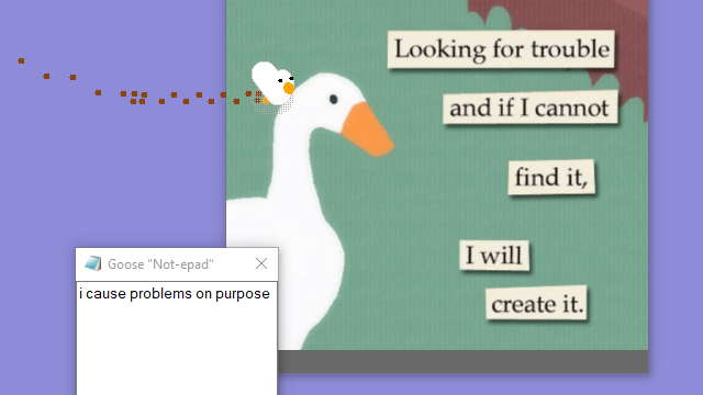 Screenshot of "Desktop Goose"