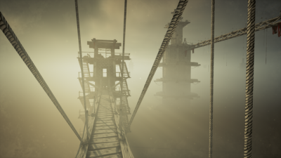 Screenshot of "Cloud Climber"