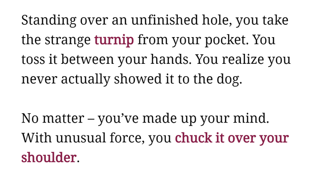 Screenshot of "The Turnip"