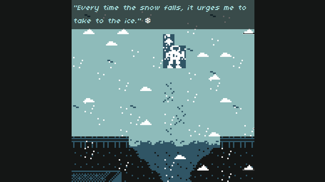 Screenshot of "Under A Caustic Snow, I Danced"