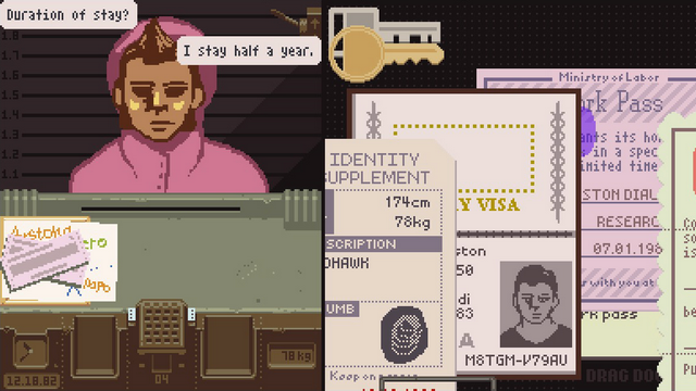 Screenshot of "Papers, Please"